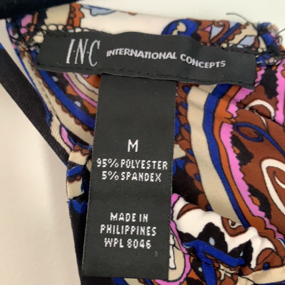 INC Strappy Maxi Dress. Black, Pink, Burgundy. Size M NWT #001 - Picture 4 of 8